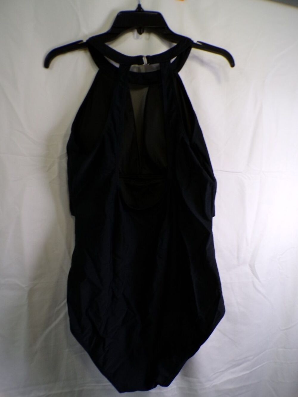 Women One Piece Halter Swimsuit XL Black 82% Polyamide 18% Elasthane - Picture 3 of 5